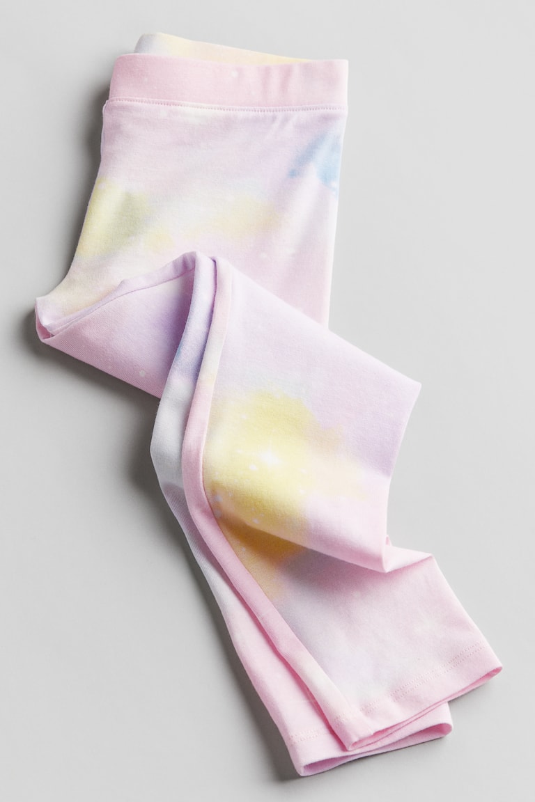 H&M Leggings En Punto Estampado - Lila/Estampado - NIÑOS