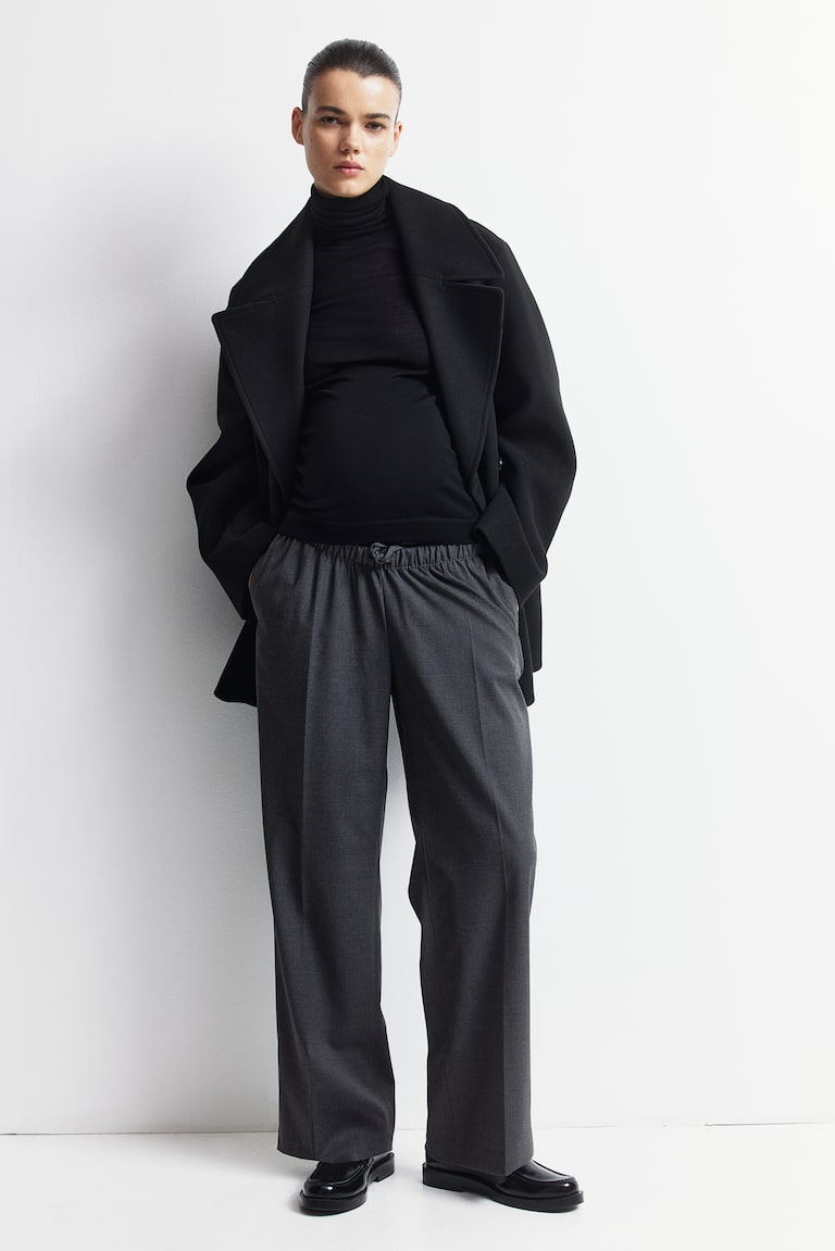 H&M MAMA Before & After Drawstring trousers - Gris oscuro - MUJER