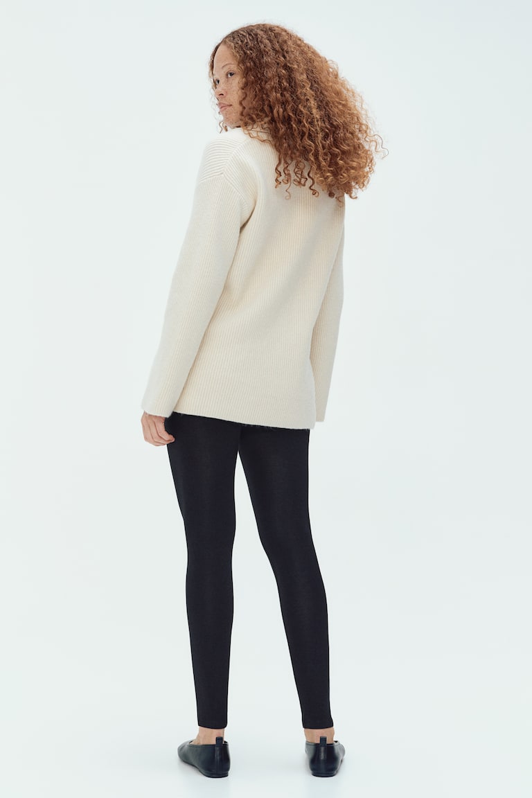 H&M MAMA Pack De 2 Leggings De Punto - Gris Oscuro/Negro - MUJER