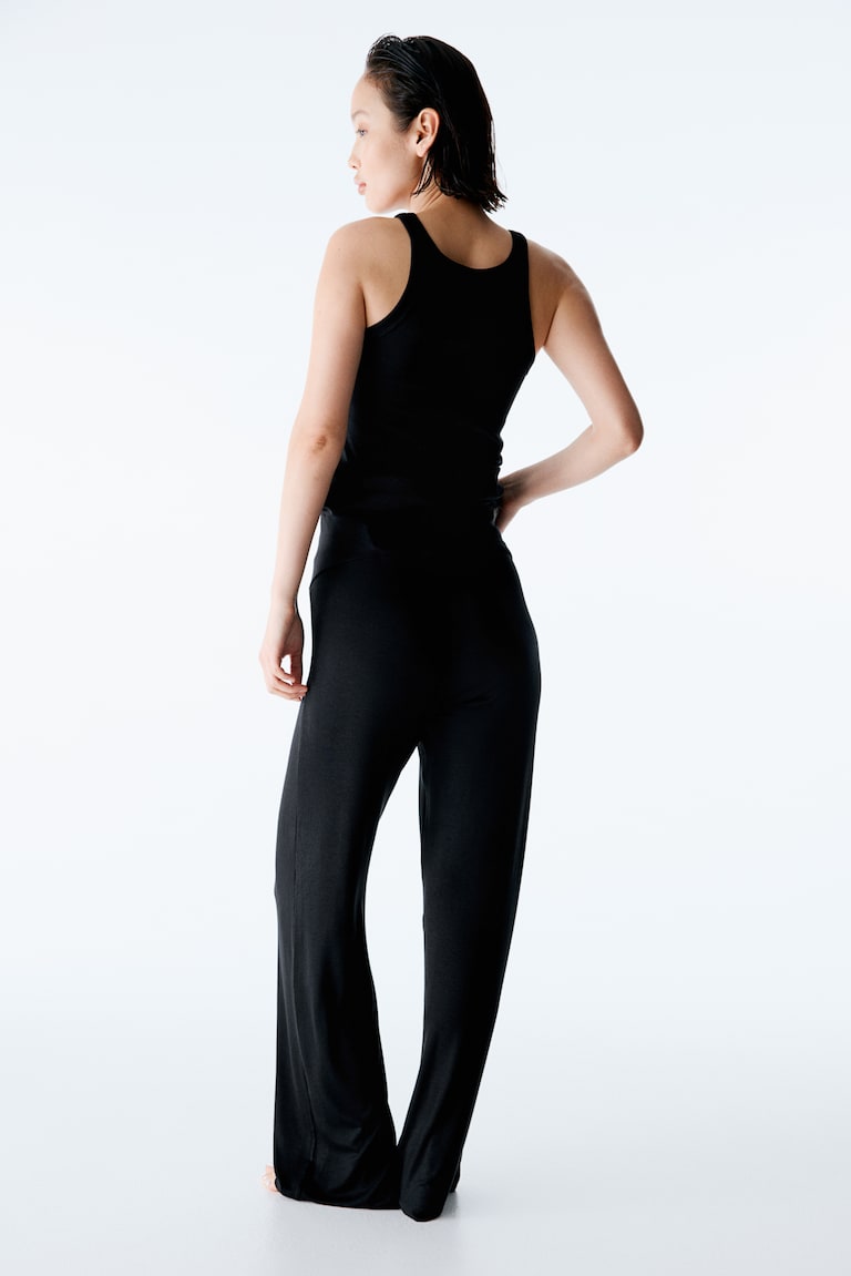 H&M MAMA Pantalón En Punto De Canalé Before & After - Beige Claro - MUJER