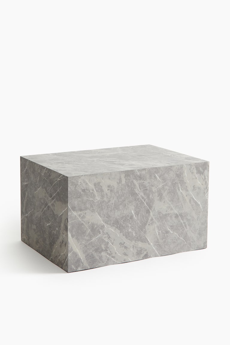 H&M Mesa De Centro Con Diseño Cúbico - Gris/Marmóreo - HOME