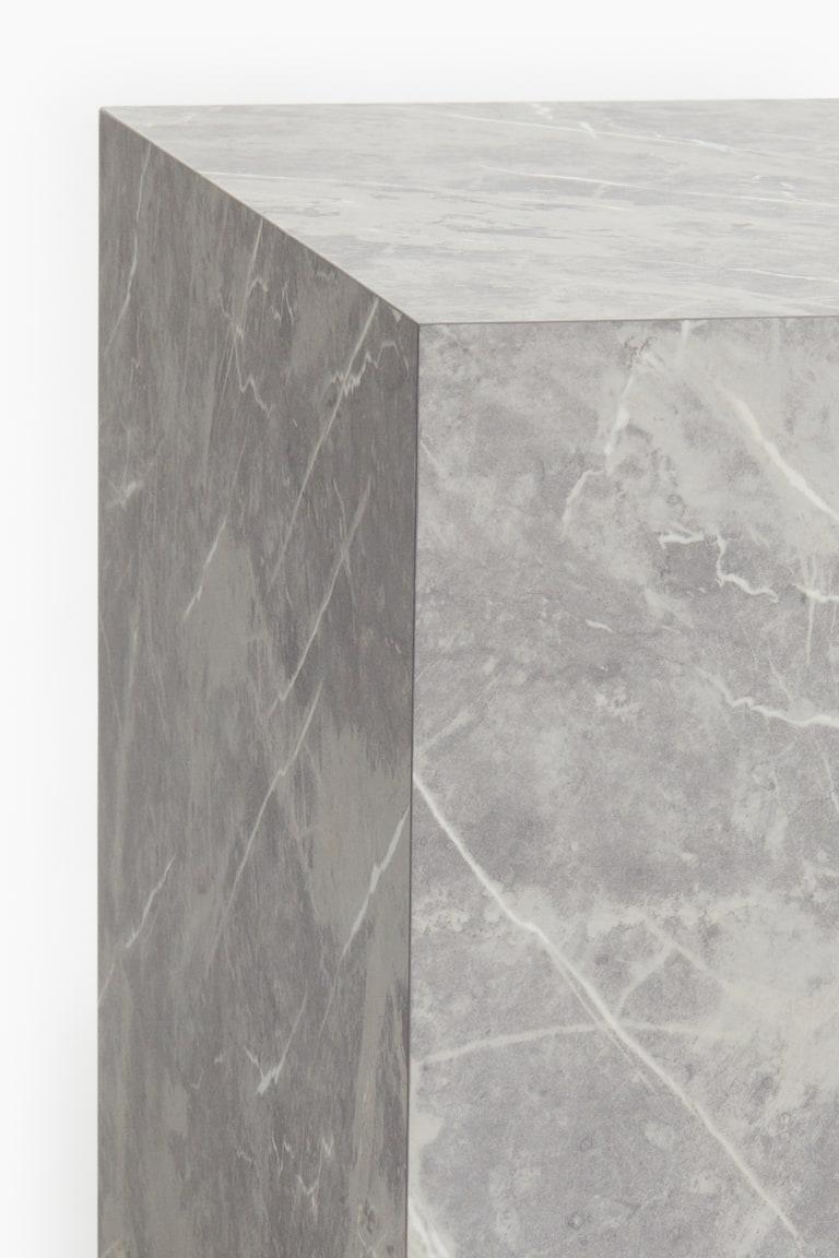 H&M Mesa De Centro Con Diseño Cúbico - Gris/Marmóreo - HOME