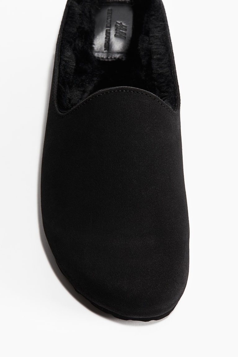 H&M Mules De Ante Con Forro De Borreguito - Beige Oscuro - HOMBRE
