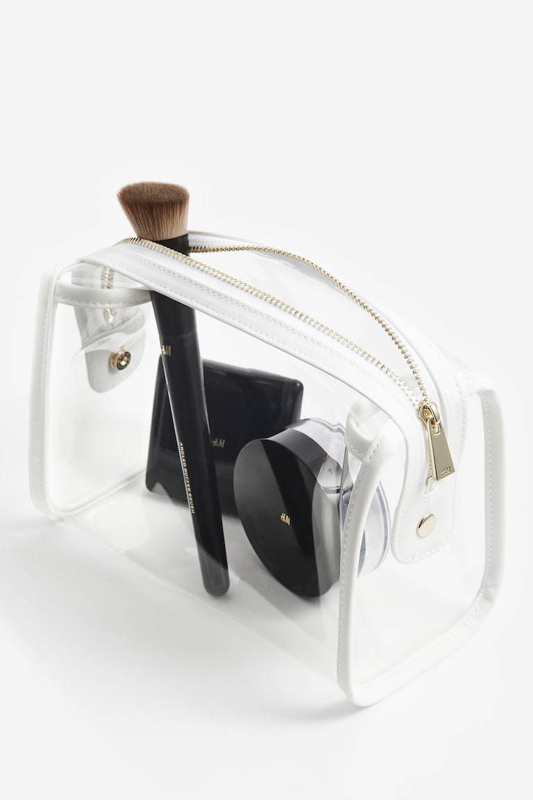 H&M Neceser De Maquillaje Transparente - Transparente/Azul Denim Oscuro - Beauty All