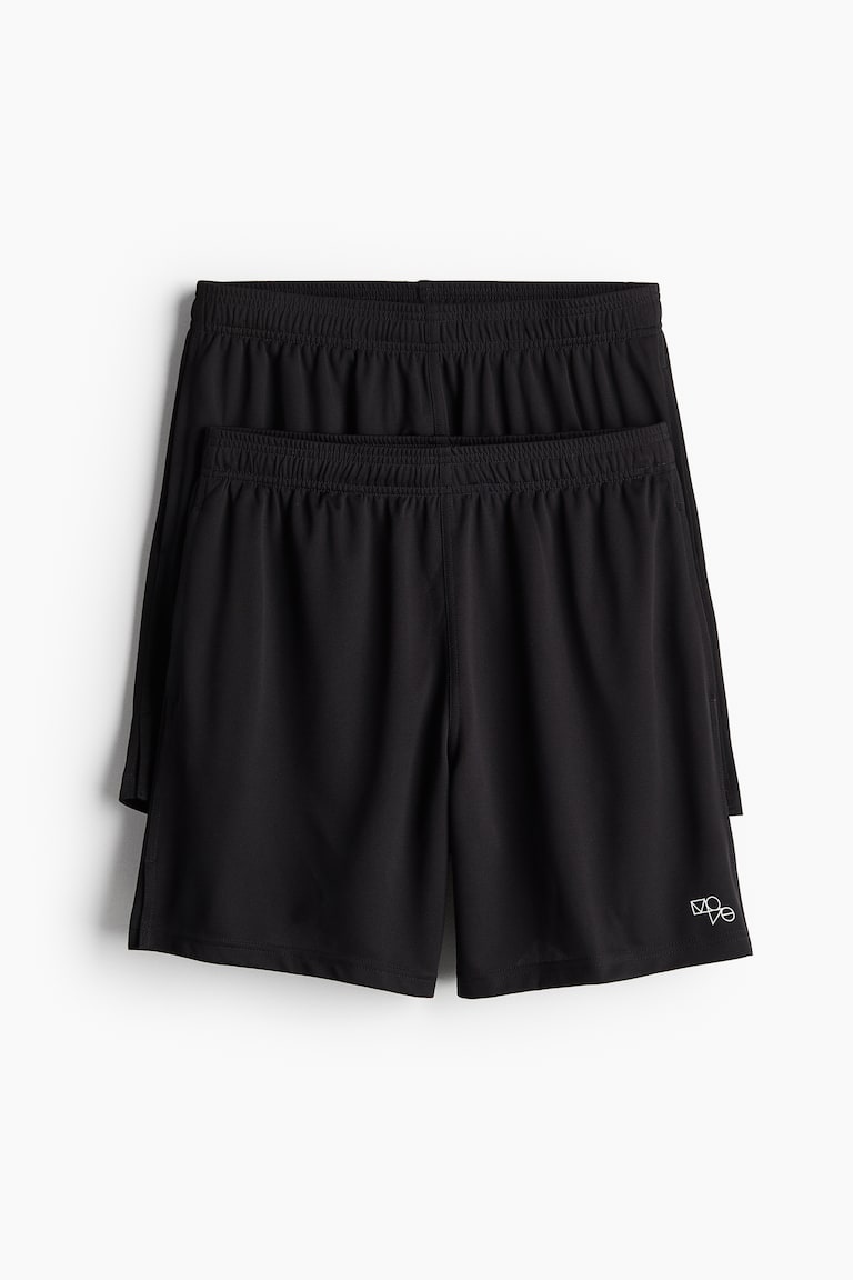 H&M Pack 2 pantalones cortos de deporte con DryMove™ - Negro - HOMBRE