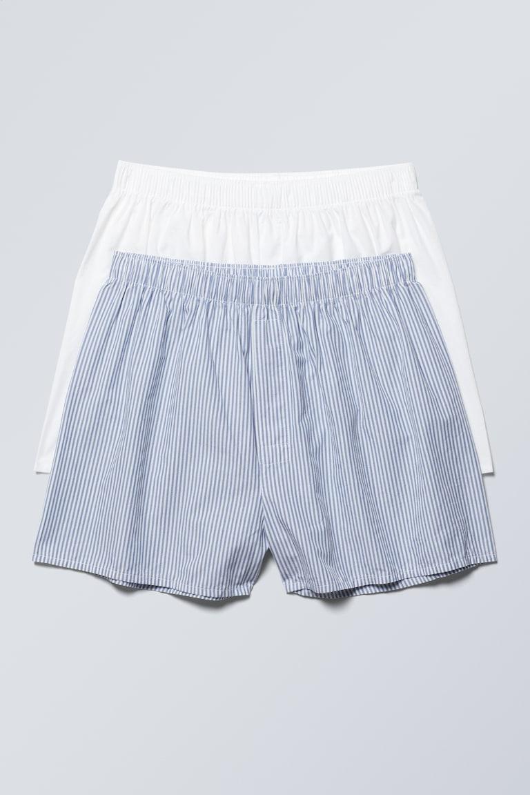 H&M Pack de 2 calzoncillos boxer - Cuadros morados Cuadros azules - HOMBRE