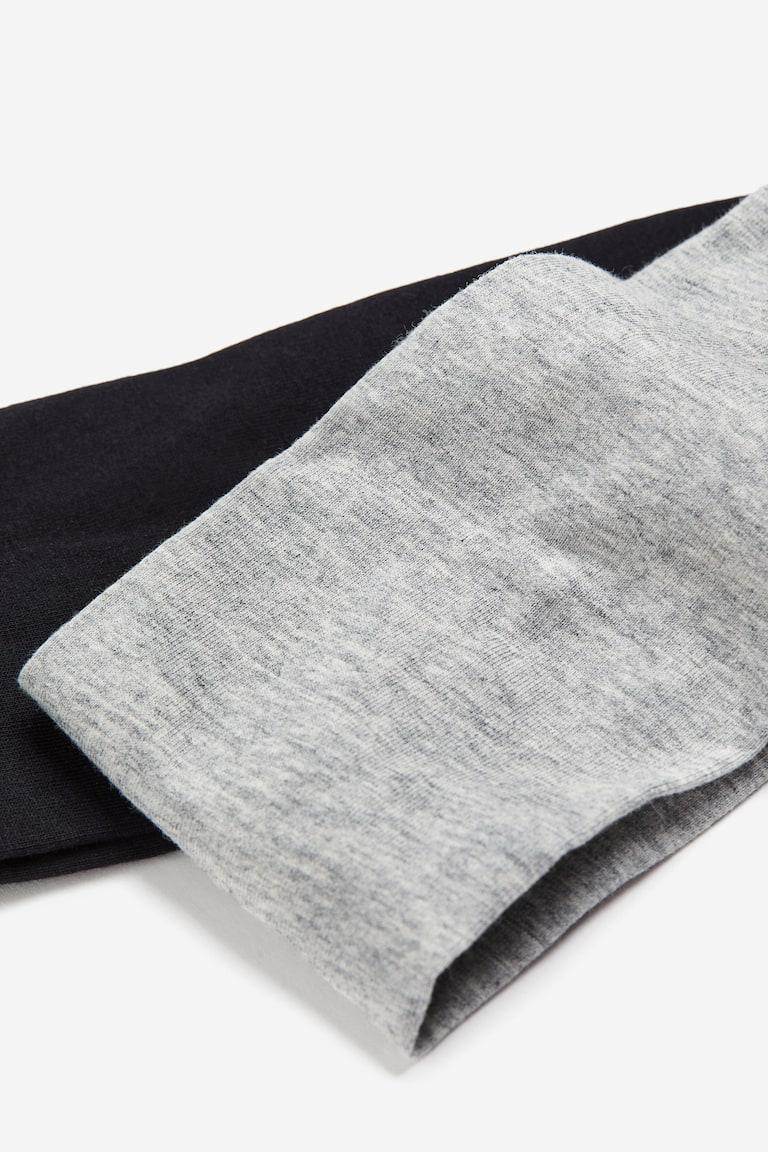 H&M Pack De 2 Cintas De Punto - Verde Caqui Oscuro/Negro - MUJER