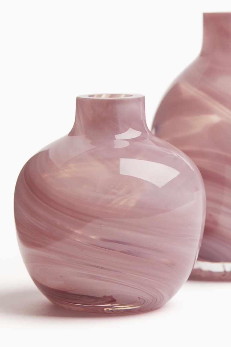 H&M Pack De 2 Jarrones Mini De Vidrio - Rosa Empolvado - HOME