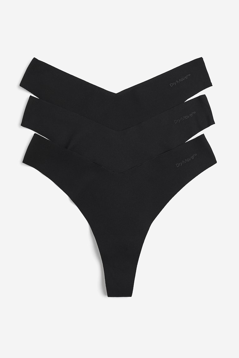 H&M Pack De 3 Bragas Thong De Deporte Con DryMove™ - Rosa - MUJER