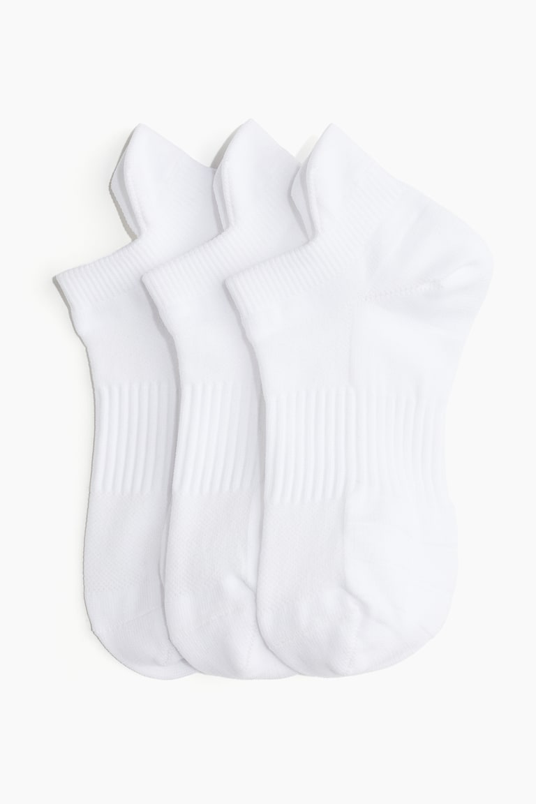 H&M Pack de 3 calcetines de deporte con DryMove™ - Beige claro/Blanco - MUJER