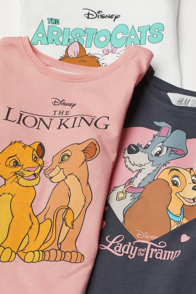H&M Pack De 3 Camisetas De Punto - Rosa Claro/Minnie Mouse - NIÑOS