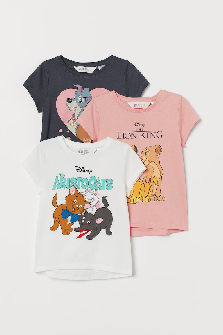 H&M Pack de 3 camisetas de punto - Turquesa claro/Squishmallows - NIÑOS