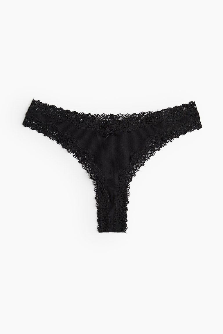 H&M Pack De 5 Bragas Brazilian - Beige/Crema/Blanco - MUJER