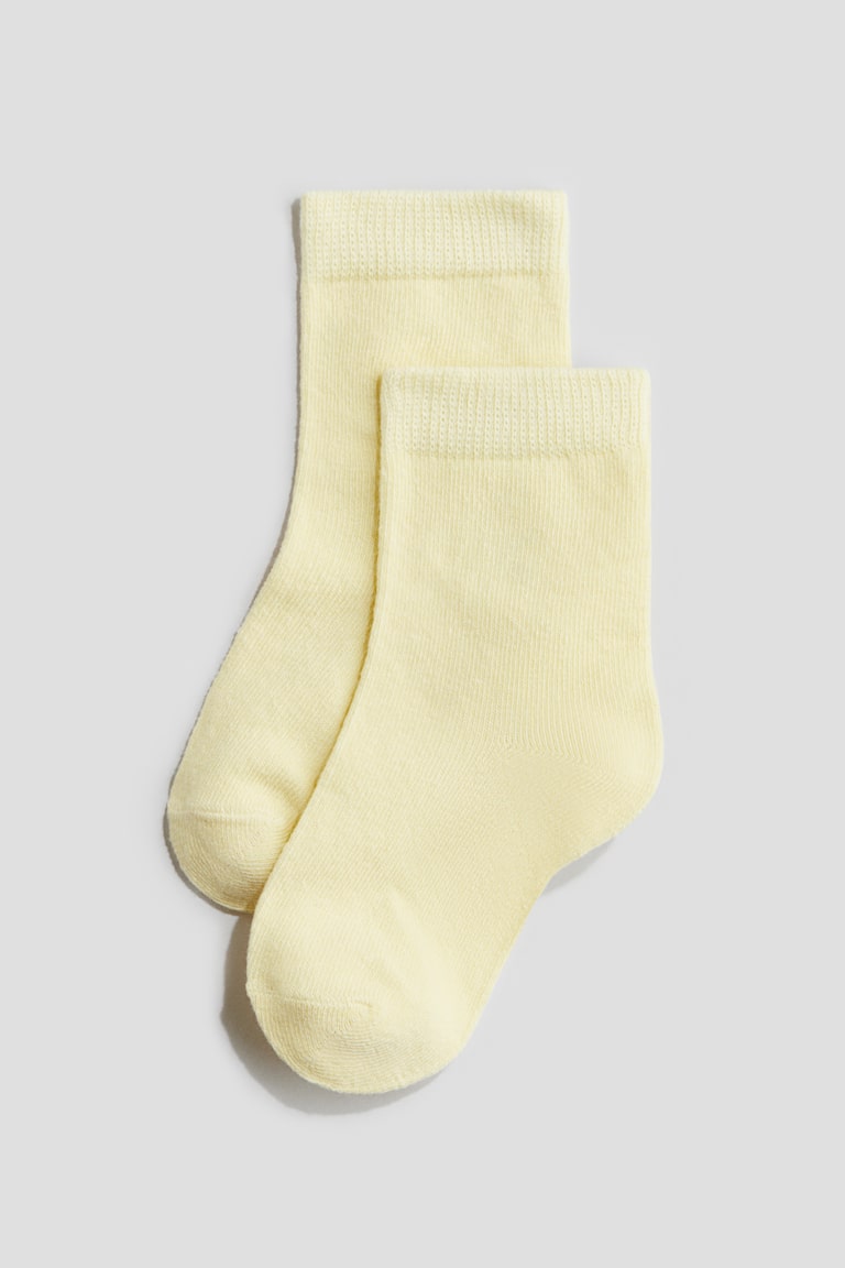 H&M Pack De 5 Calcetines - Amarillo/Rosa/Gris Oscuro - NIÑOS