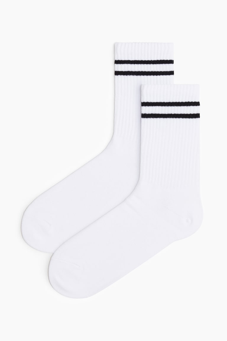 H&M Pack De 5 Calcetines De Deporte Con DryMove™ - Negro/Blanco/Verde - HOMBRE