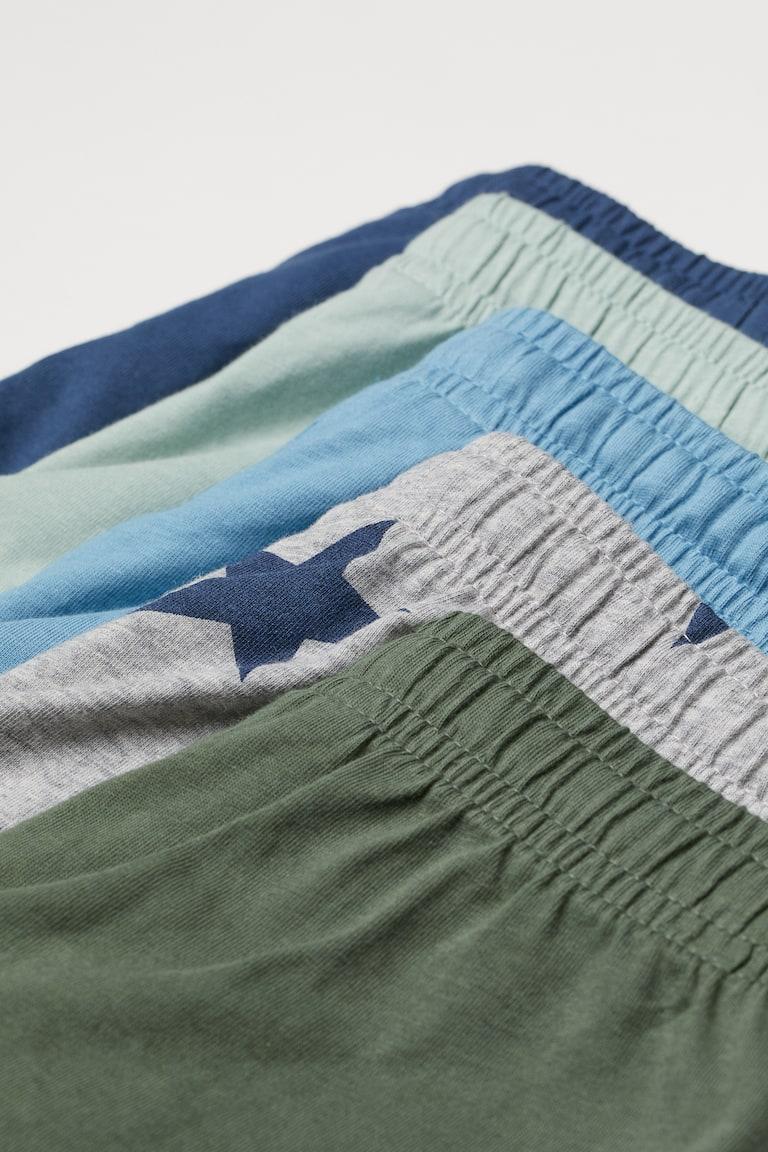 H&M Pack De 5 Pantalones Cortos En Punto De Algodón - Gris Oscuro/Gris Claro - NIÑOS