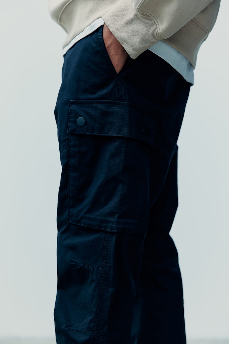H&M Pantalón Cargo De Ripstop Slim Fit - Beige Oscuro - HOMBRE