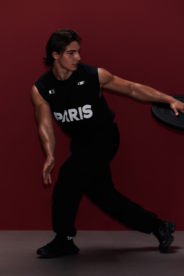 H&M Pantalón Cargo Parachute Loose Fit - Negro - HOMBRE