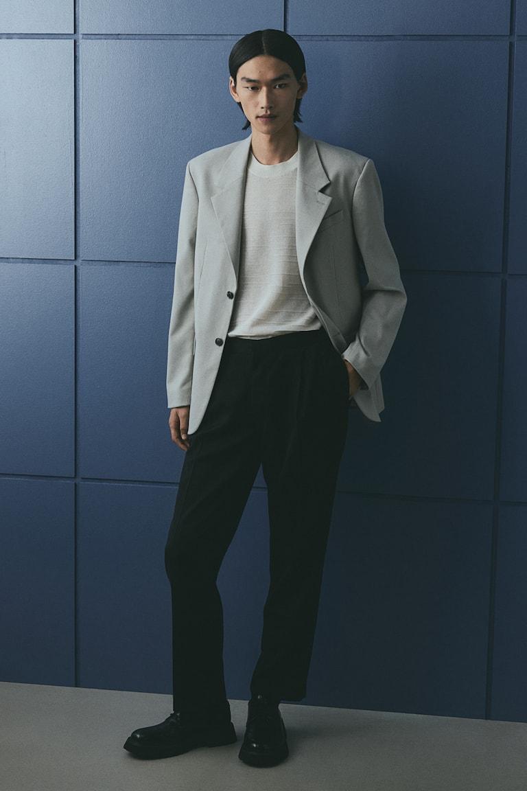 H&M Pantalón con raya Regular Fit - Gris oscuro - HOMBRE