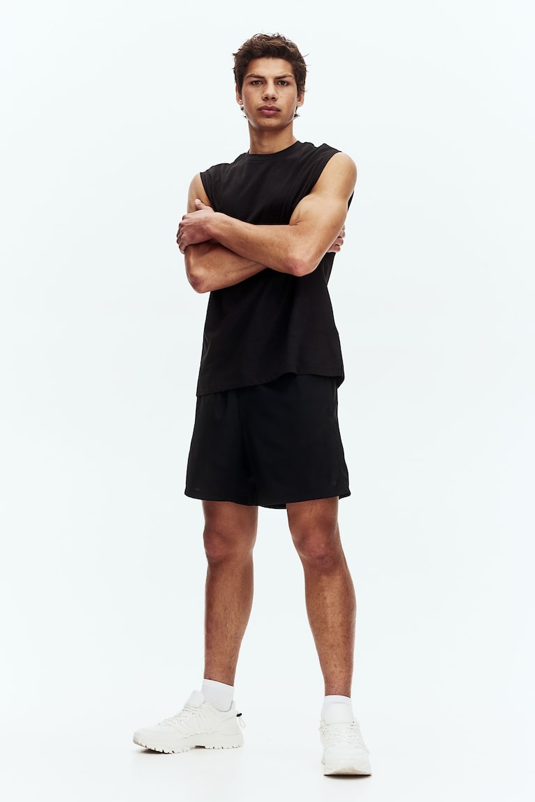 H&M Pantalón corto a media pierna con DryMove™ - Azul marino - HOMBRE
