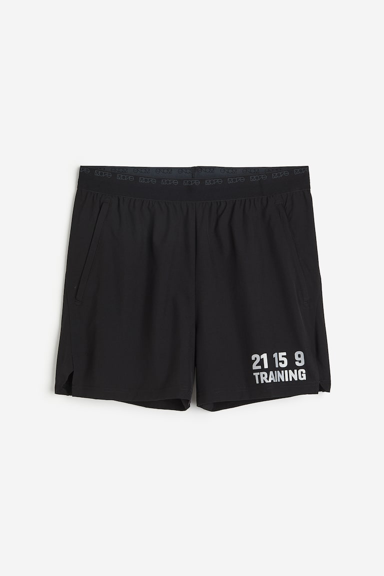H&M Pantalón corto a media pierna en DryMove™ - Negro/Training - HOMBRE