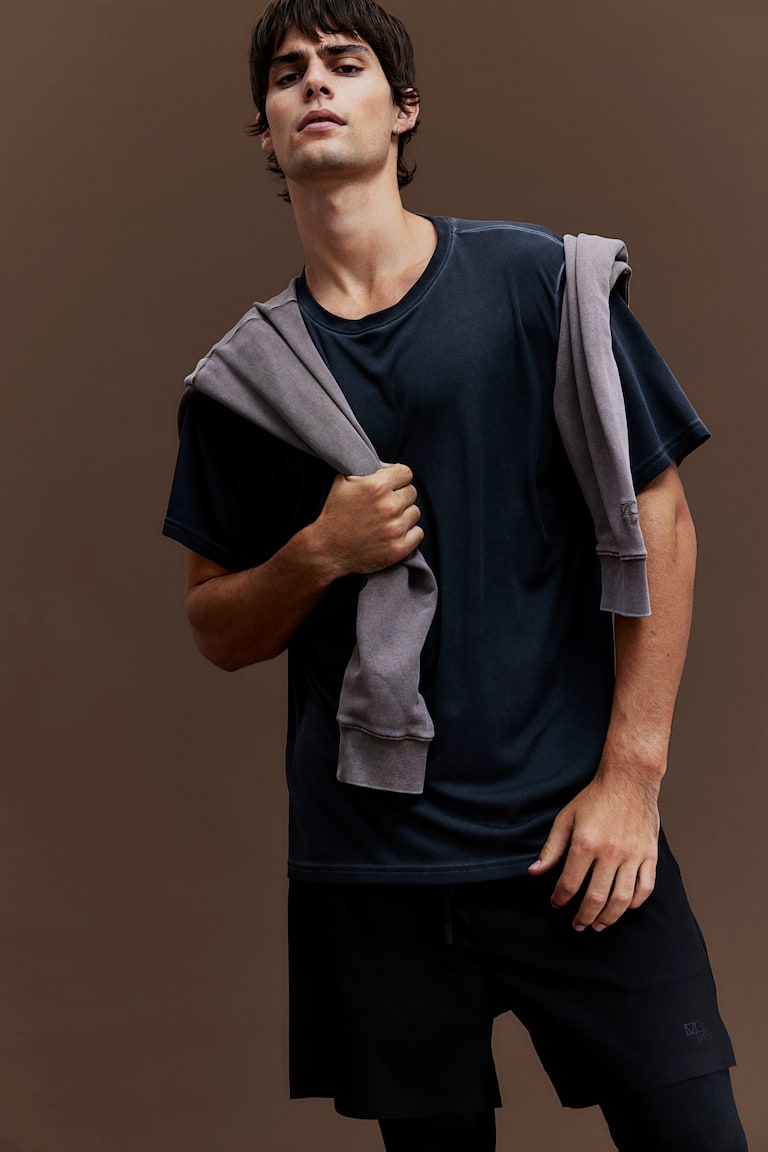 H&M Pantalón Corto De Correr Doble Capa Con DryMove™ - Negro - HOMBRE