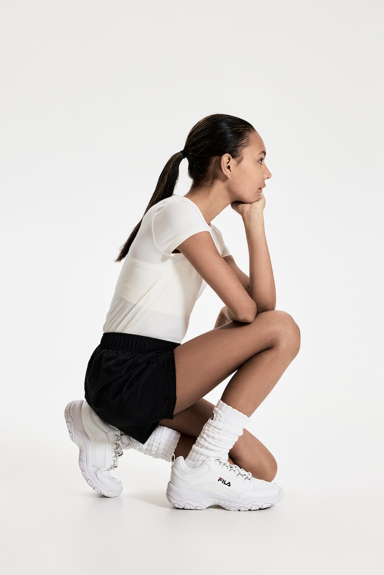 H&M Pantalón Corto De Correr DryMove™ De Doble Capa - Negro - NIÑOS