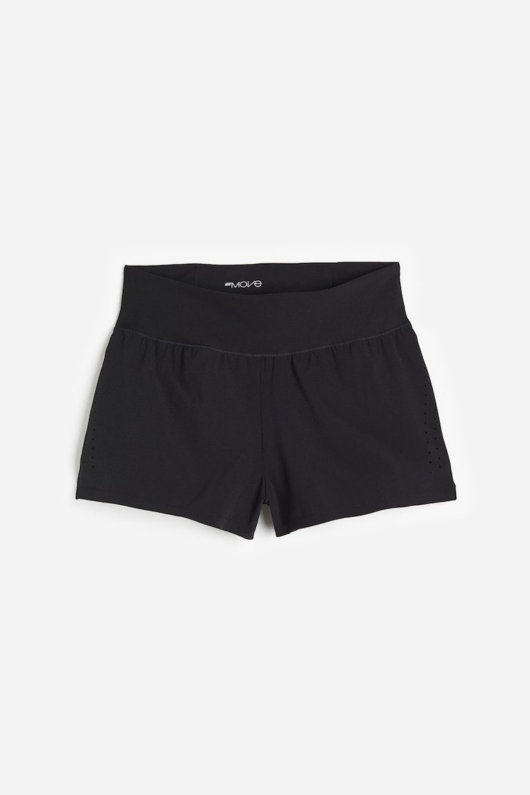 H&M Pantalón corto de deporte DryMove™ de doble capa - Verde lima - MUJER