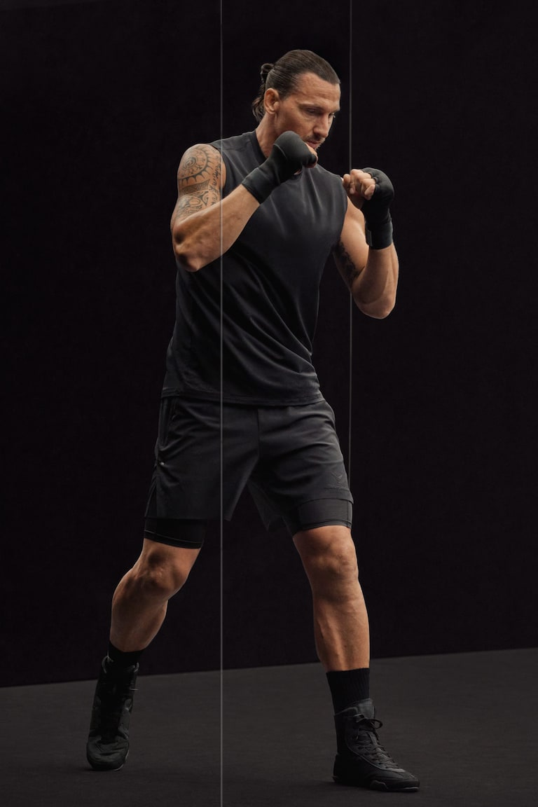 H&M Pantalón corto de doble capa en DryMove™ - Rojo teja - HOMBRE
