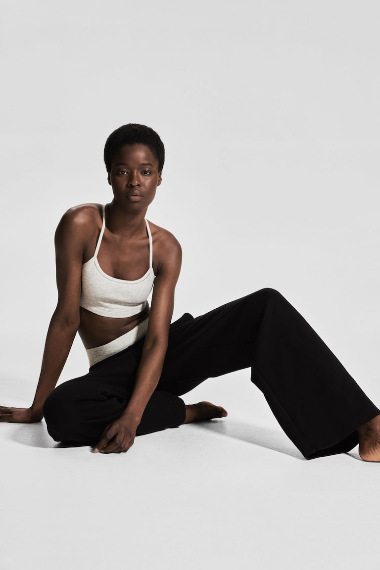 H&M Pantalón De Chándal Con DryMove™ - Gris Jaspeado - MUJER