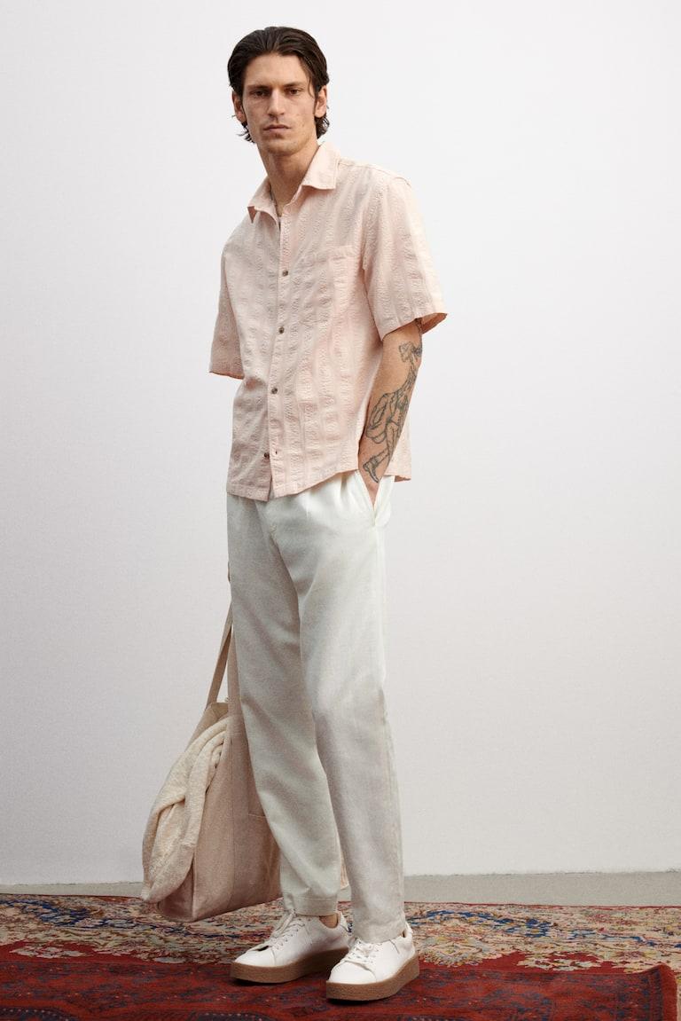 H&M Pantalón en mezcla de lyocell Regular Fit - Azul marino - HOMBRE