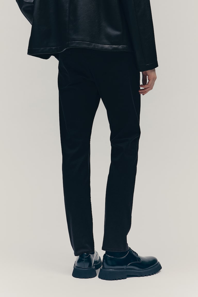 H&M Pantalón En Sarga De Algodón Slim Fit - Azul Marino - HOMBRE