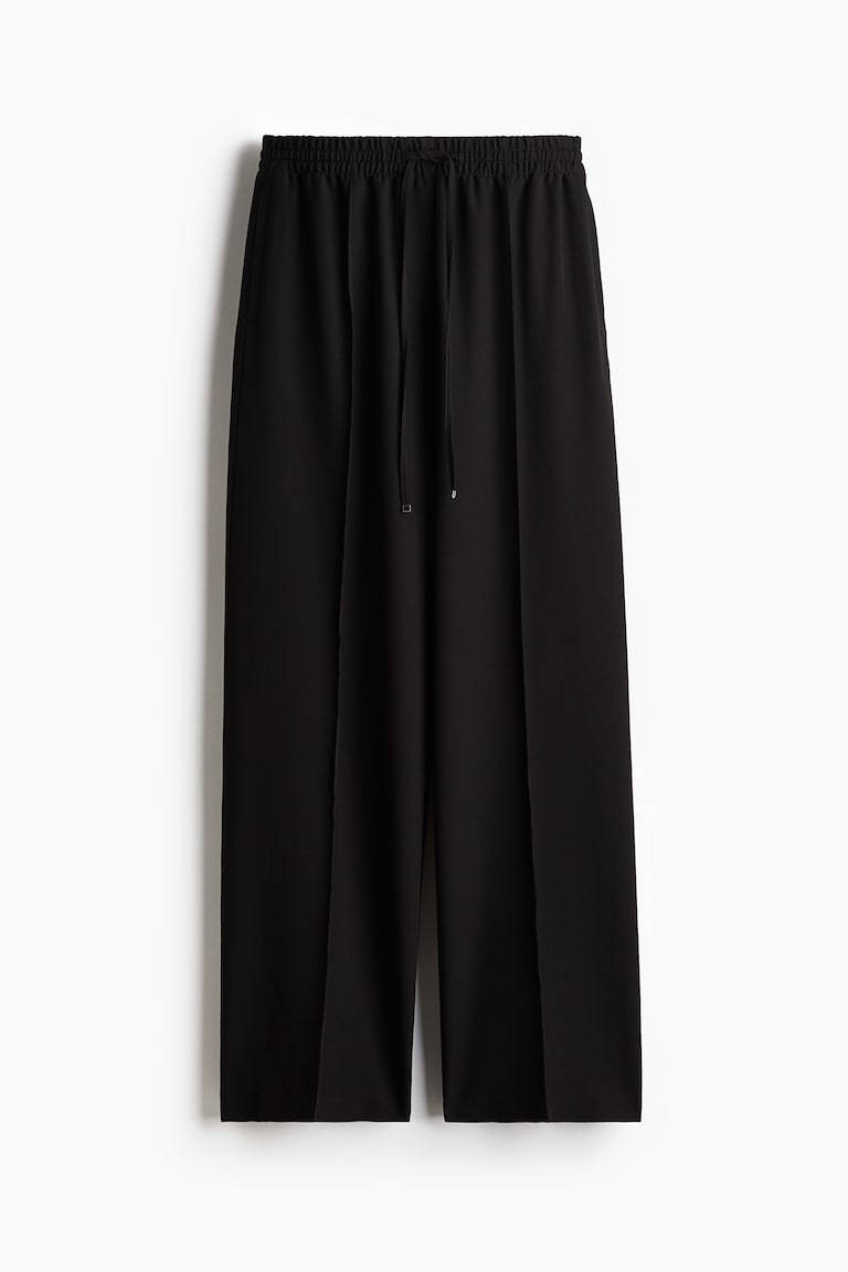 H&M Pantalón Sastre Con Cordón De Ajuste - Negro - MUJER