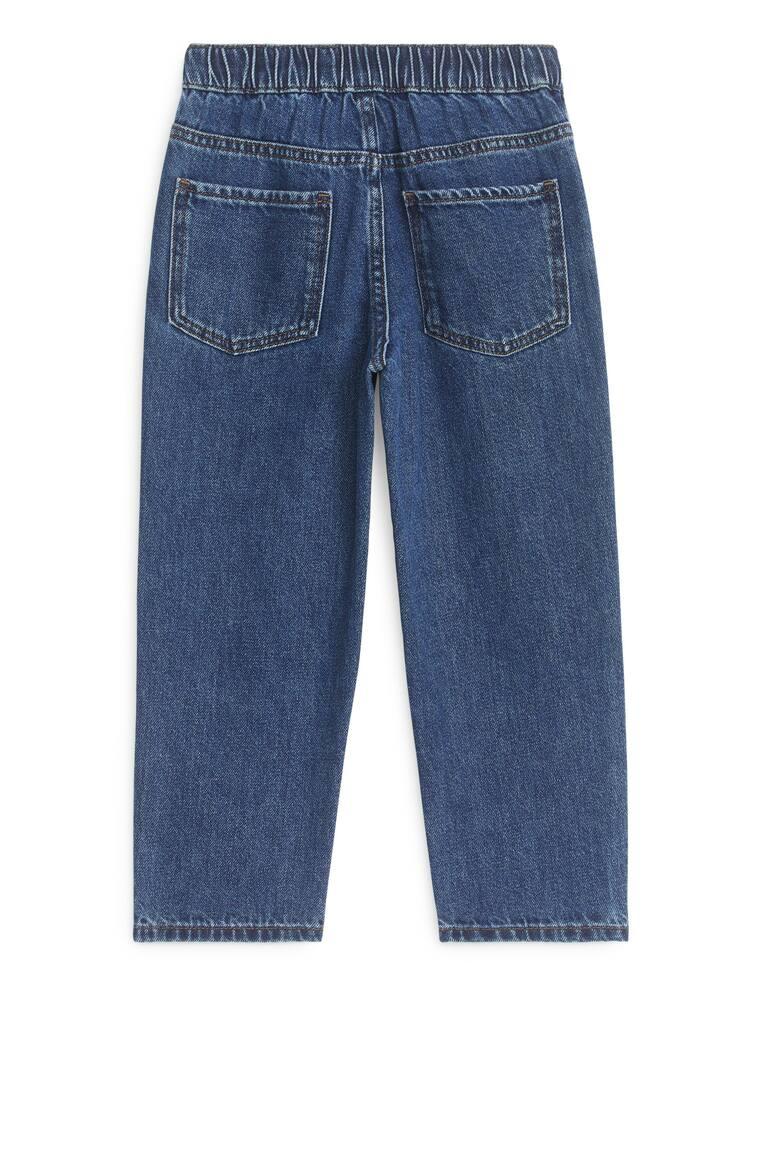 H&M Pantalones Denim De Cintura Elástica - Azul Oscuro - NIÑOS