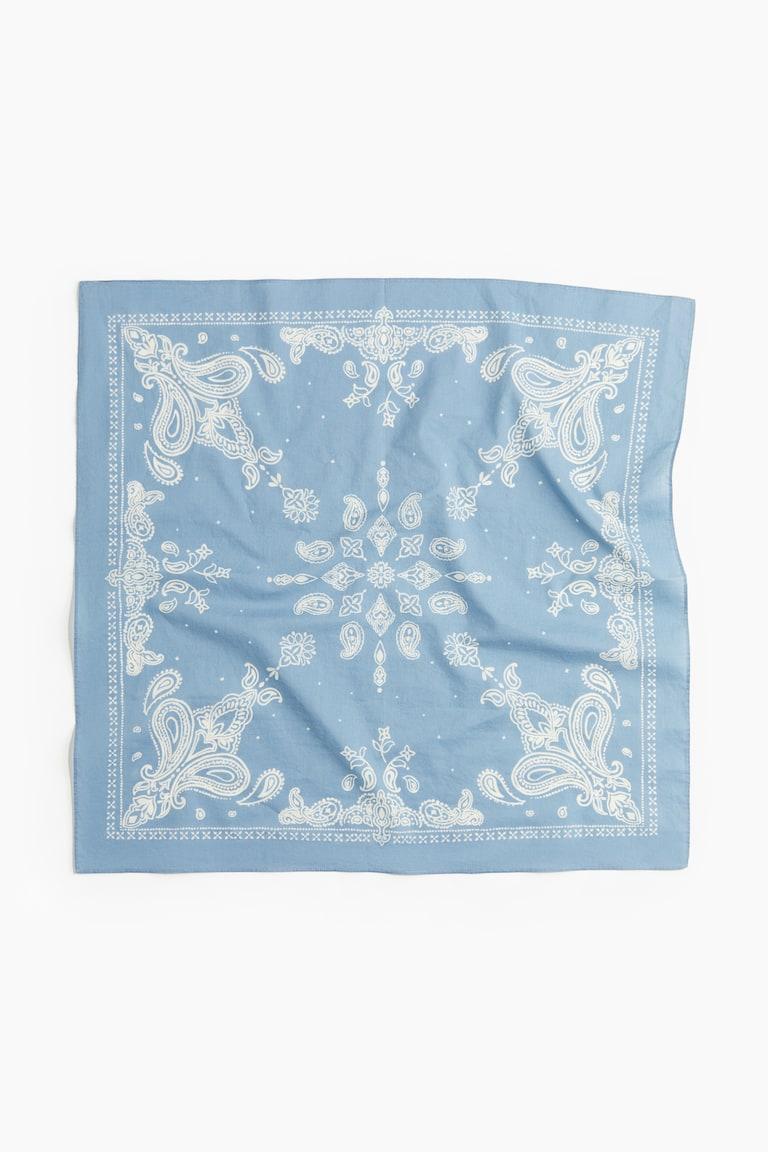 H&M Pañuelo estampado - Verde salvia/Estampado - HOMBRE