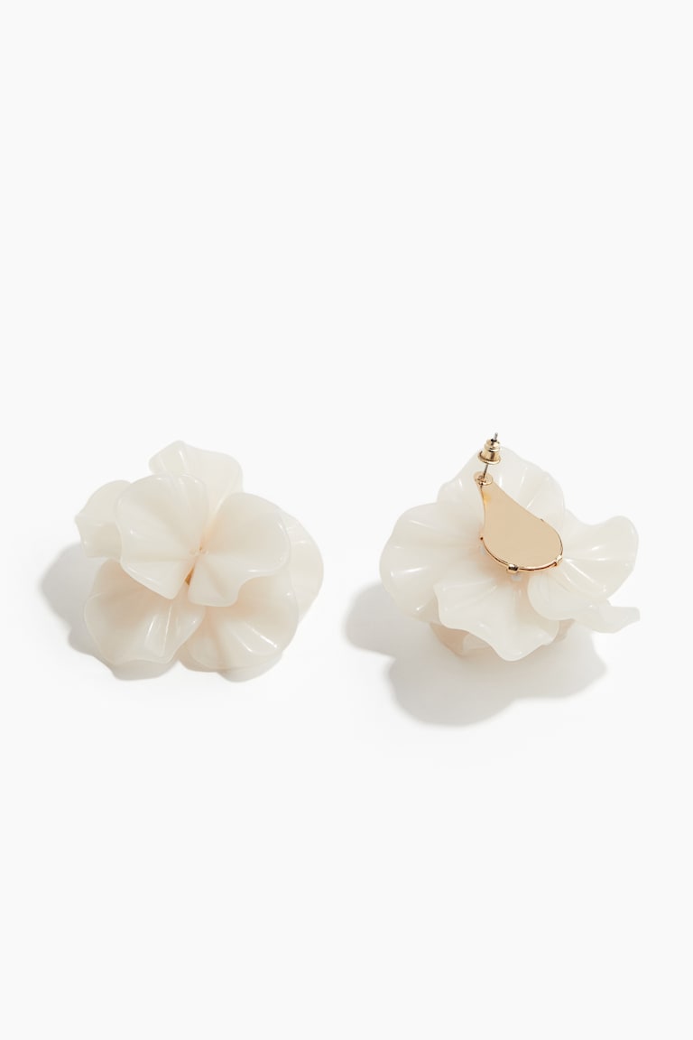 H&M Pendientes De Botón En Forma De Flor - Rosa Empolvado - MUJER
