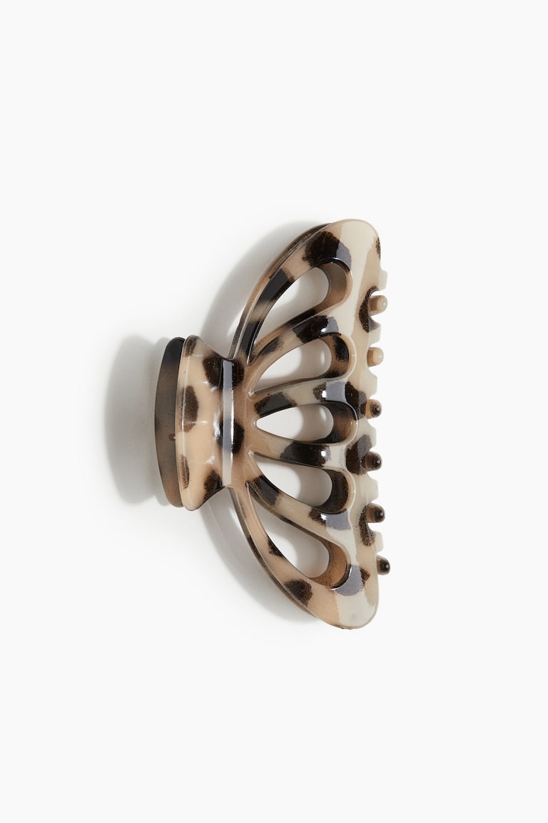 H&M Pinza de plástico - Beige/Estampado de leopardo - MUJER