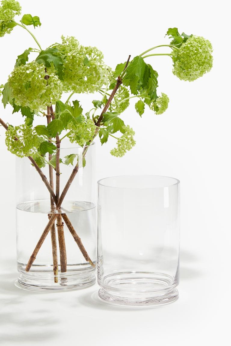 H&M Portavelas Grande De Vidrio - Vidrio Transparente - HOME