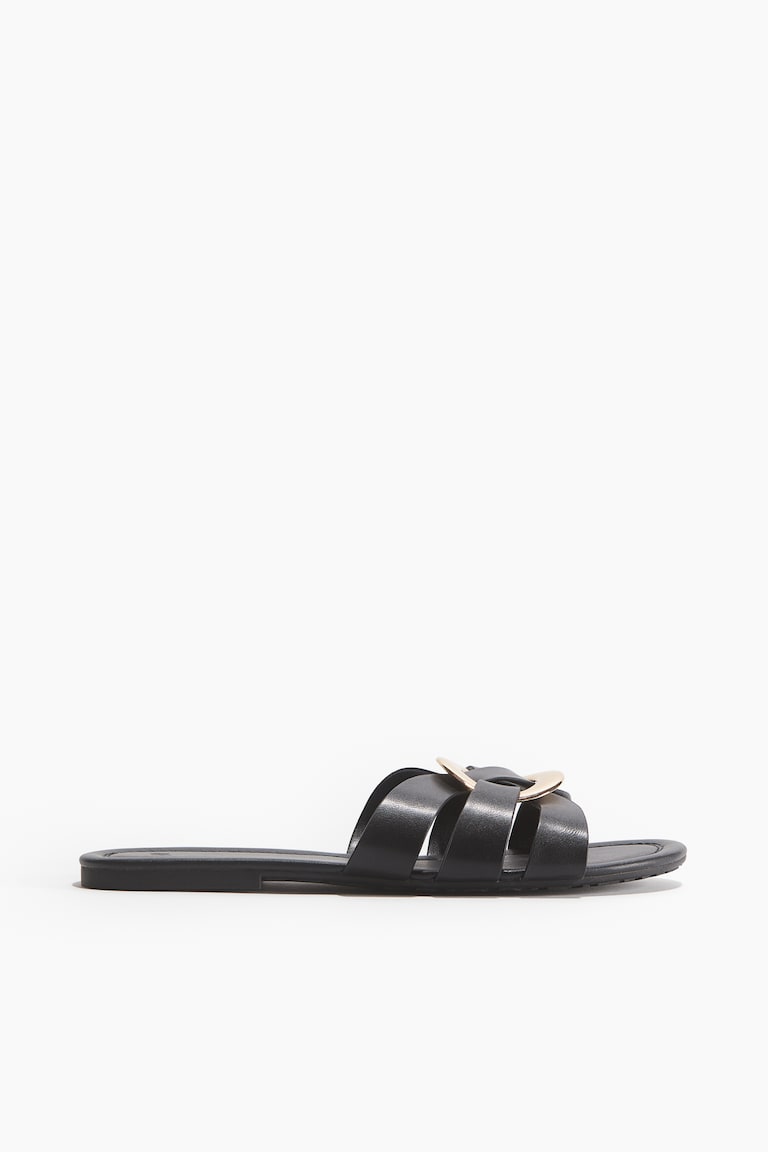 H&M Sandalias Con Tira Entrelazada - Marrón Oscuro - MUJER