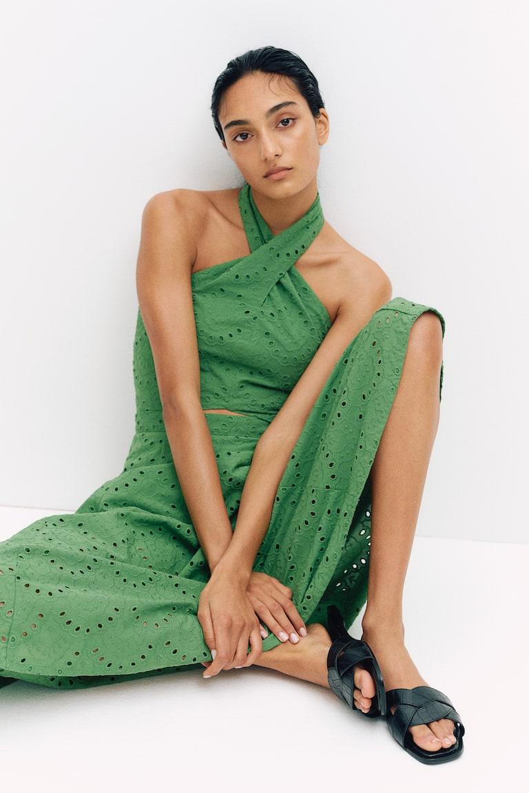 H&M Sandalias trenzadas - Crema/Efecto piel de cocodrilo - MUJER