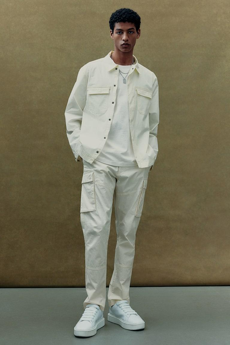 H&M Sobrecamisa Cargo Regular Fit - Verde Salvia - HOMBRE