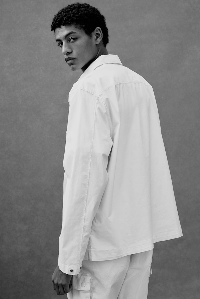 H&M Sobrecamisa Cargo Regular Fit - Verde Salvia - HOMBRE