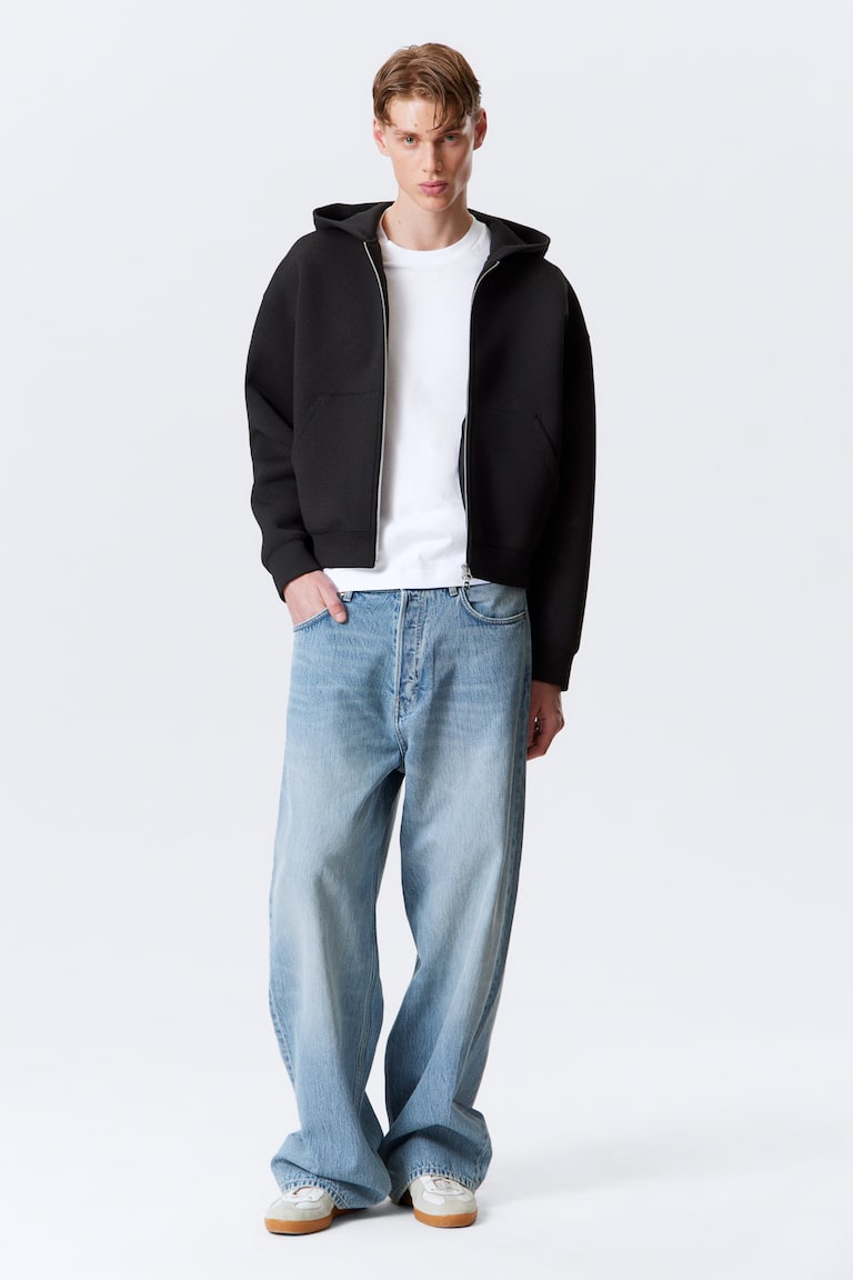 H&M Sudadera Con Capucha Y Cremallera Simon - Gris Jaspeado - HOMBRE