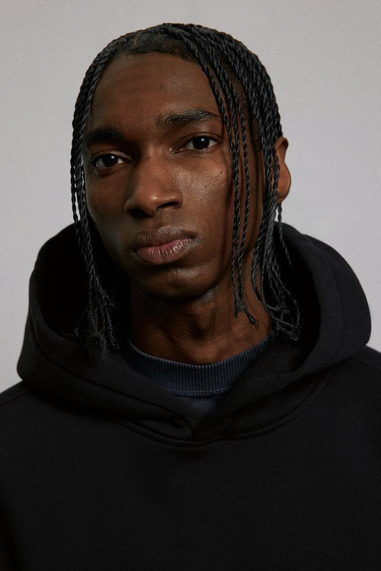 H&M Sudadera Con Capucha Y Estampado Loose Fit - Blanco/LA.CA - HOMBRE