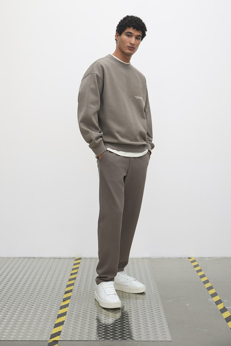 H&M Sudadera Con Estampado Loose Fit - Gris Oscuro/The Five Boroughs - HOMBRE