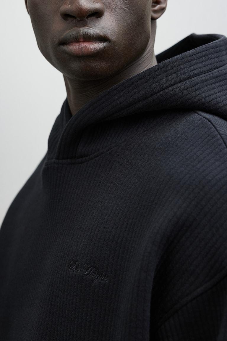 H&M Sudadera De Canalé Con Capucha Loose Fit - Crema - HOMBRE