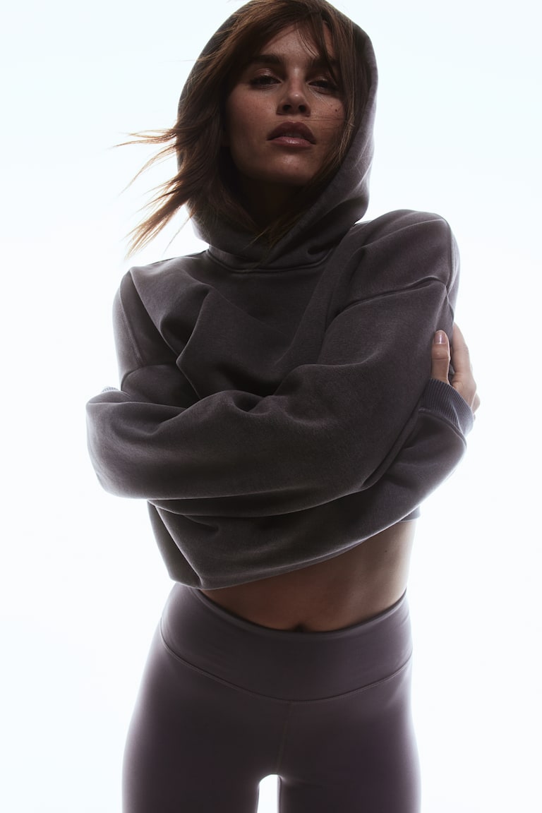 H&M Sudadera De Deporte Oversize - Gris Jaspeado/Active - MUJER