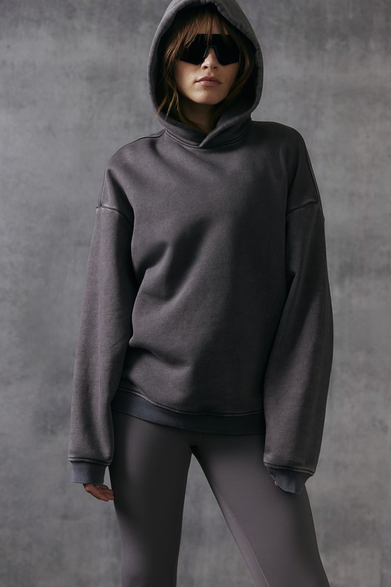 H&M Sudadera De Deporte Oversize - Gris Jaspeado/Active - MUJER