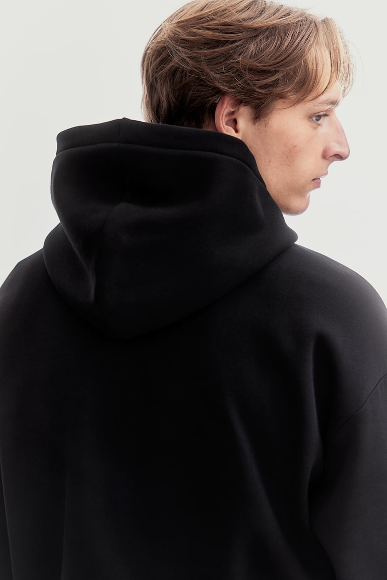 H&M Sudadera Estampada Con Capucha Loose Fit - Crema - HOMBRE