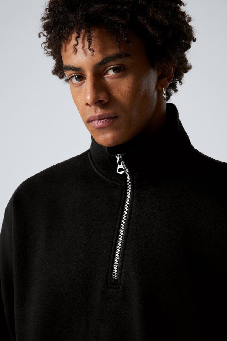 H&M Suéter Grueso De Corte Holgado Y Media Cremallera - Azul Oscuro - HOMBRE